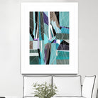 AquaGlass by Lori Dubois on GIANT ART - green linear aqua