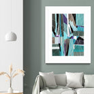 AquaGlass by Lori Dubois on GIANT ART - green linear aqua