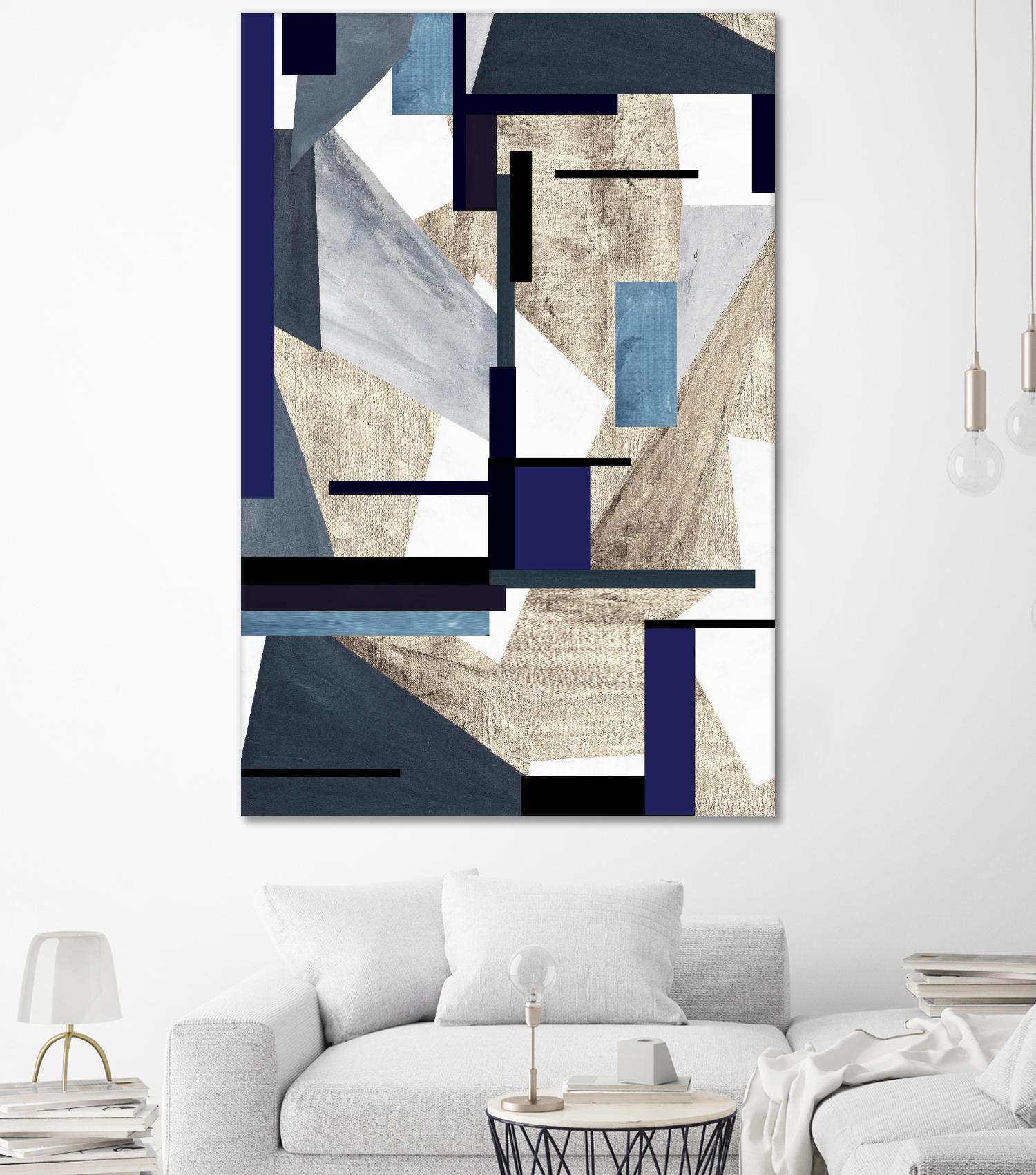 InTheKnow by Lori Dubois on GIANT ART - white & black geometric grays