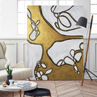 Mocha Latte -Gold - 1 by Lori Dubois on GIANT ART - gold linear