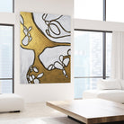 Mocha Latte -Gold - 1 by Lori Dubois on GIANT ART - gold linear