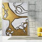 Mocha Latte -Gold - 1 by Lori Dubois on GIANT ART - gold linear