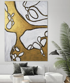 Mocha Latte -Gold - 1 by Lori Dubois on GIANT ART - gold linear