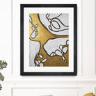 Mocha Latte -Gold - 1 by Lori Dubois on GIANT ART - gold linear artistes du québec