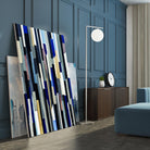 ModernDay by Lori Dubois on GIANT ART - blue linear lignes