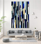 ModernDay by Lori Dubois on GIANT ART - blue linear lignes