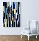 ModernDay by Lori Dubois on GIANT ART - blue linear lignes