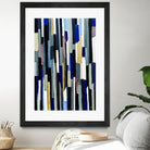 ModernDay by Lori Dubois on GIANT ART - blue linear lignes