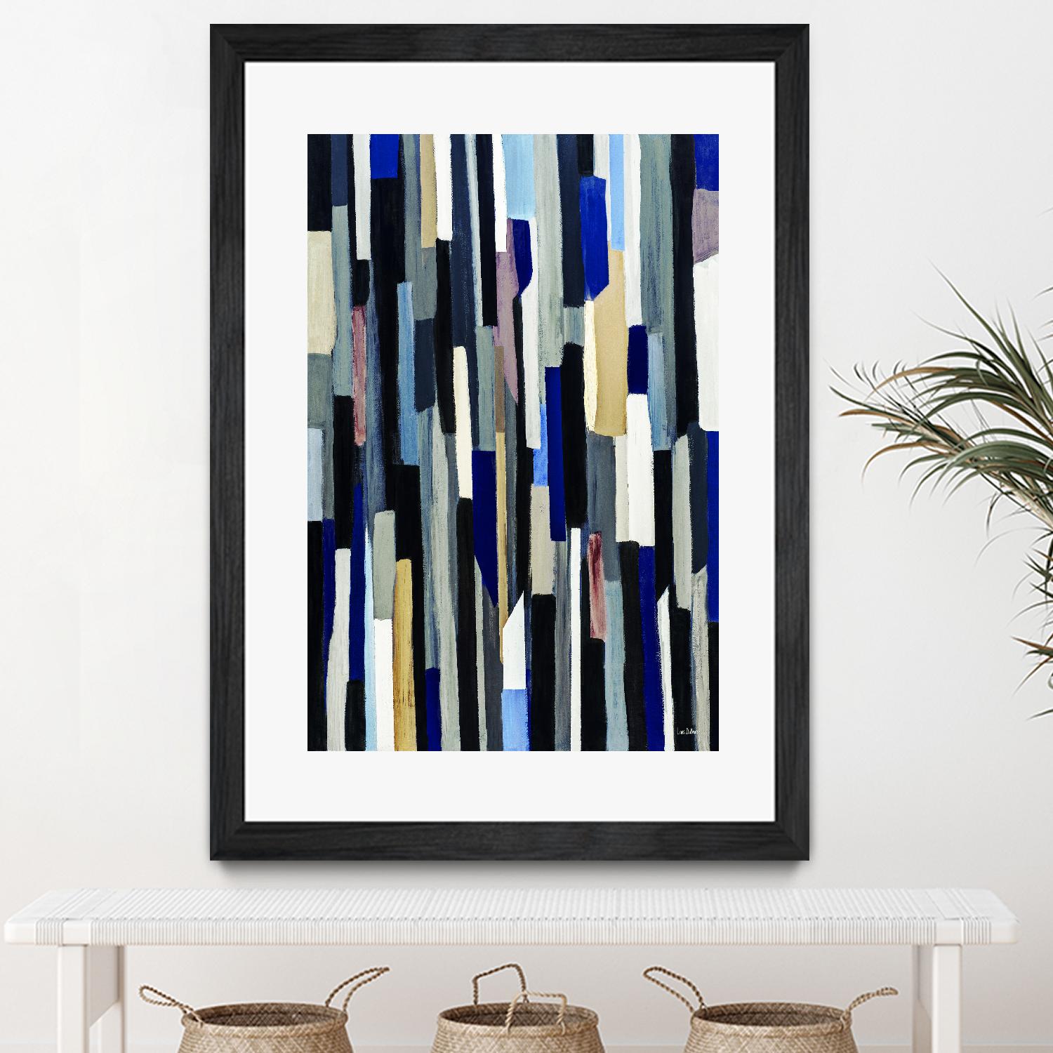 ModernDay by Lori Dubois on GIANT ART - blue linear lignes