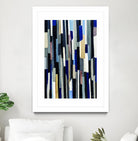 ModernDay by Lori Dubois on GIANT ART - blue linear lignes