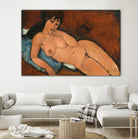 NUDE ON A BLUE CUSHION, 1917 by Amedeo Modigliani on GIANT ART - museums