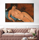 NUDE ON A BLUE CUSHION, 1917 by Amedeo Modigliani on GIANT ART - museums