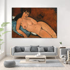 NUDE ON A BLUE CUSHION, 1917 by Amedeo Modigliani on GIANT ART - museums