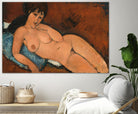 NUDE ON A BLUE CUSHION, 1917 by Amedeo Modigliani on GIANT ART - museums
