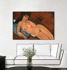 NUDE ON A BLUE CUSHION, 1917 by Amedeo Modigliani on GIANT ART - museums