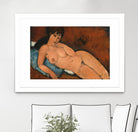 NUDE ON A BLUE CUSHION, 1917 by Amedeo Modigliani on GIANT ART - beige museums corps nu