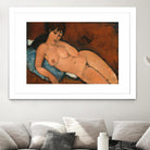 NUDE ON A BLUE CUSHION, 1917 by Amedeo Modigliani on GIANT ART - beige museums corps nu