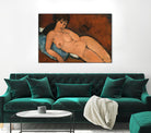 NUDE ON A BLUE CUSHION, 1917 by Amedeo Modigliani on GIANT ART - museums