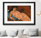 NUDE ON A BLUE CUSHION, 1917 by Amedeo Modigliani on GIANT ART - beige museums corps nu