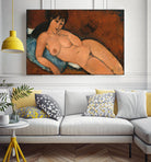 NUDE ON A BLUE CUSHION, 1917 by Amedeo Modigliani on GIANT ART - museums