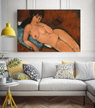 NUDE ON A BLUE CUSHION, 1917 by Amedeo Modigliani on GIANT ART - beige museums corps nu