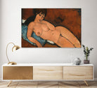 NUDE ON A BLUE CUSHION, 1917 by Amedeo Modigliani on GIANT ART - beige museums corps nu