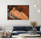 NUDE ON A BLUE CUSHION, 1917 by Amedeo Modigliani on GIANT ART - museums