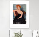 Redheaded Girl in Evening Dress by Amedeo Modigliani on GIANT ART - blue museums woman