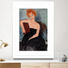 Redheaded Girl in Evening Dress by Amedeo Modigliani on GIANT ART - blue museums woman