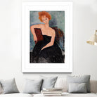 Redheaded Girl in Evening Dress by Amedeo Modigliani on GIANT ART - blue museums woman