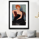Redheaded Girl in Evening Dress by Amedeo Modigliani on GIANT ART - blue museums woman