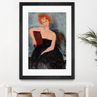 Redheaded Girl in Evening Dress by Amedeo Modigliani on GIANT ART - blue museums woman