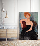Redheaded Girl in Evening Dress by Amedeo Modigliani on GIANT ART - blue museums woman