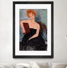 Redheaded Girl in Evening Dress by Amedeo Modigliani on GIANT ART - blue museums woman