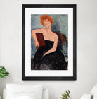Redheaded Girl in Evening Dress by Amedeo Modigliani on GIANT ART - blue museums woman