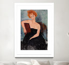 Redheaded Girl in Evening Dress by Amedeo Modigliani on GIANT ART - blue museums woman