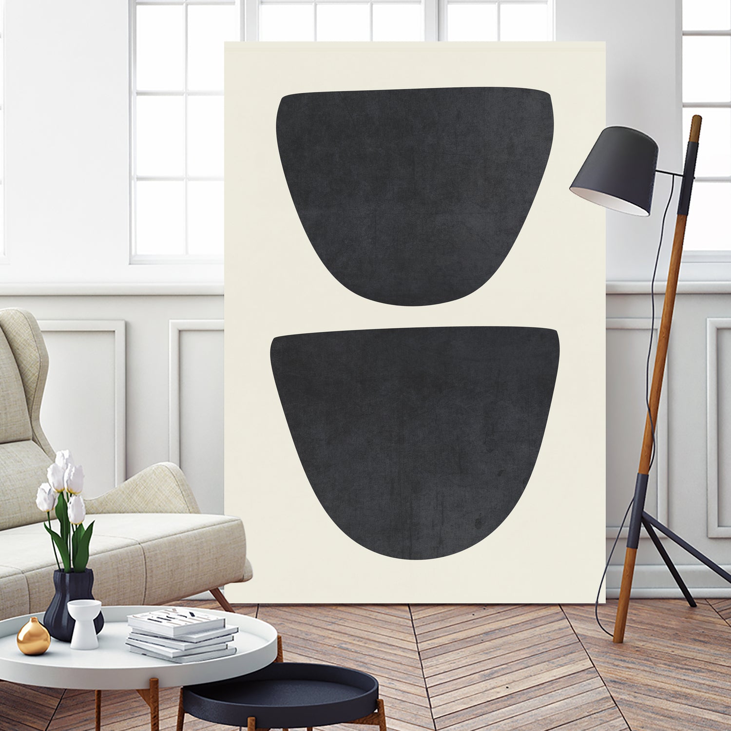 Two by M Studio on GIANT ART - black scandinavian minimalist