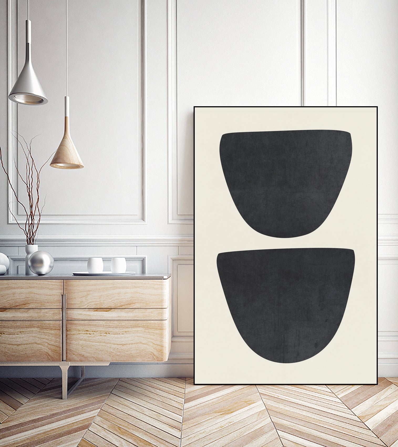 Two by M Studio on GIANT ART - black scandinavian minimalist