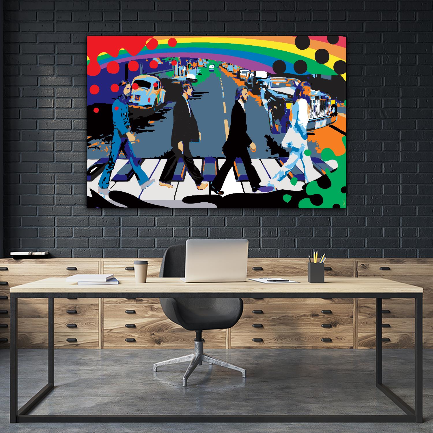 Sisters John Lennon by Ray Lengelé on GIANT ART - red digital john lennon