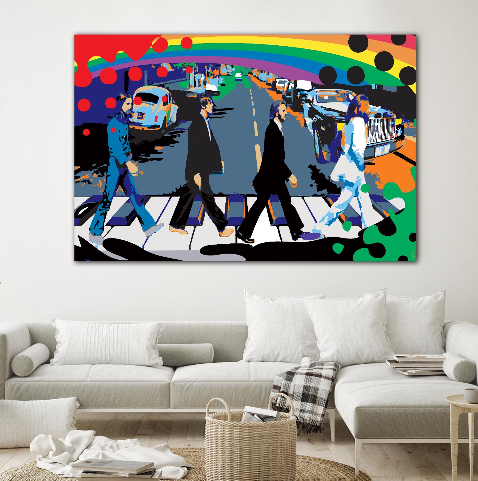 Sisters John Lennon by Ray Lengelé on GIANT ART - red digital john lennon