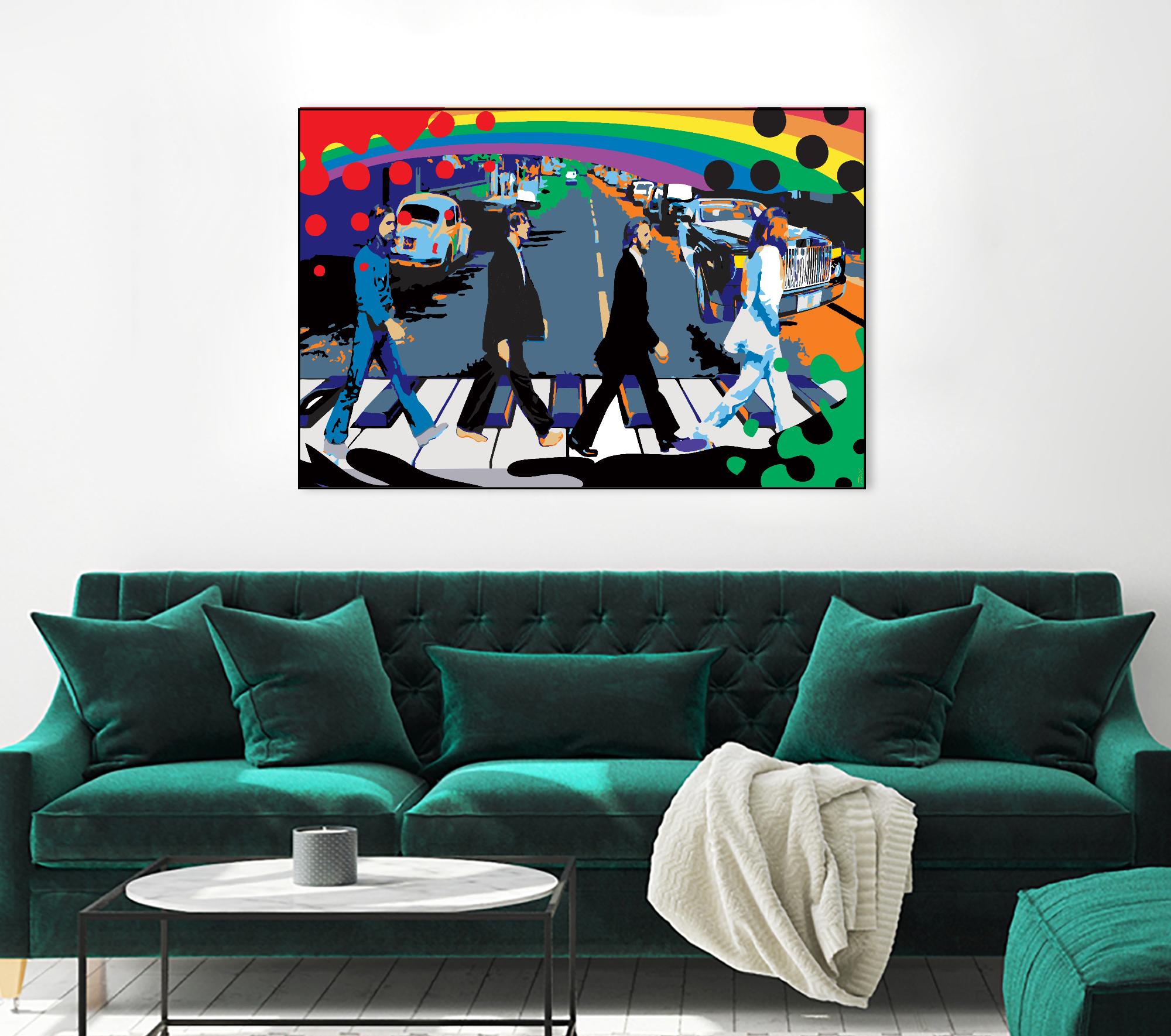 Sisters John Lennon by Ray Lengelé on GIANT ART - red digital john lennon