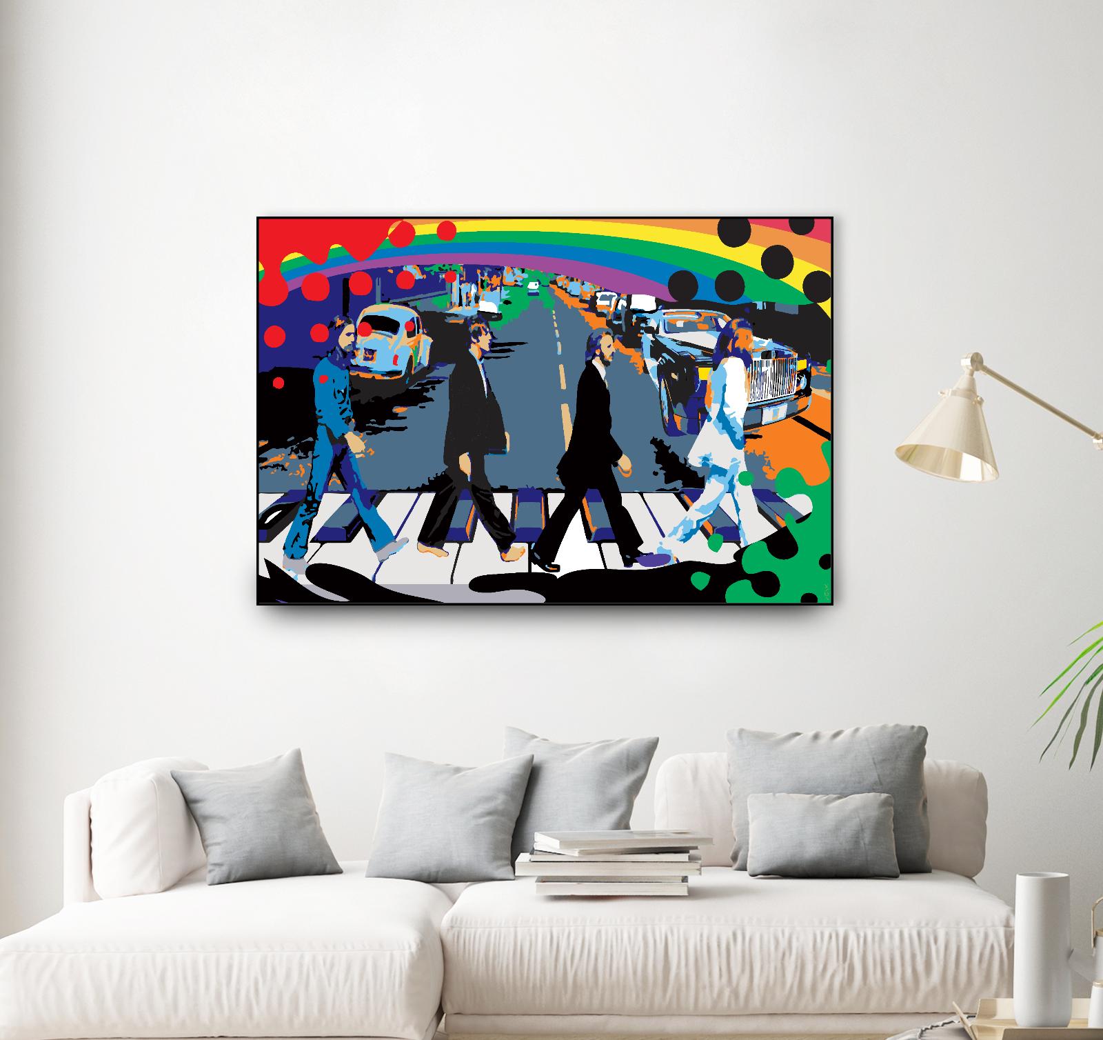 Sisters John Lennon by Ray Lengelé on GIANT ART - red digital john lennon