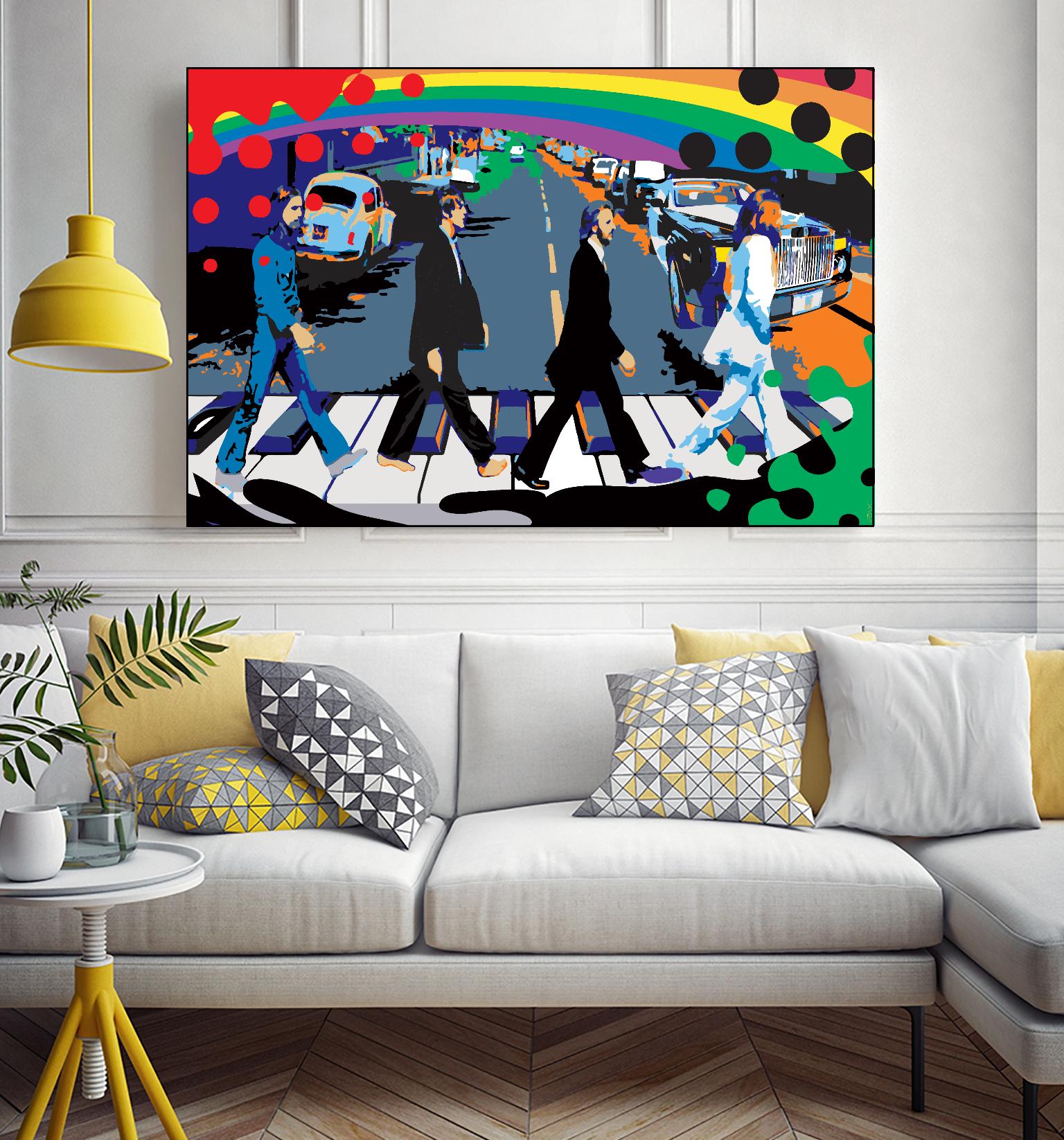 Sisters John Lennon by Ray Lengelé on GIANT ART - red digital john lennon