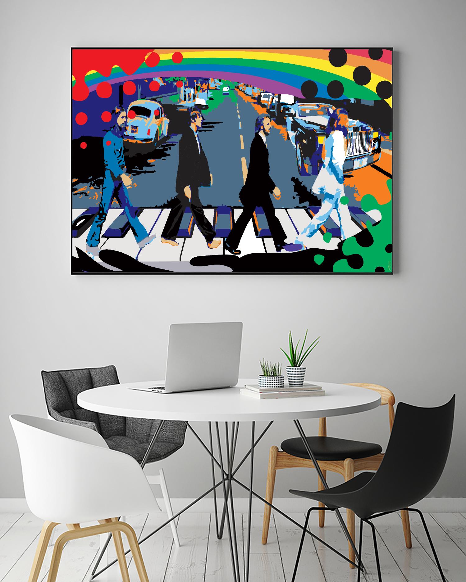 Sisters John Lennon by Ray Lengelé on GIANT ART - red digital john lennon