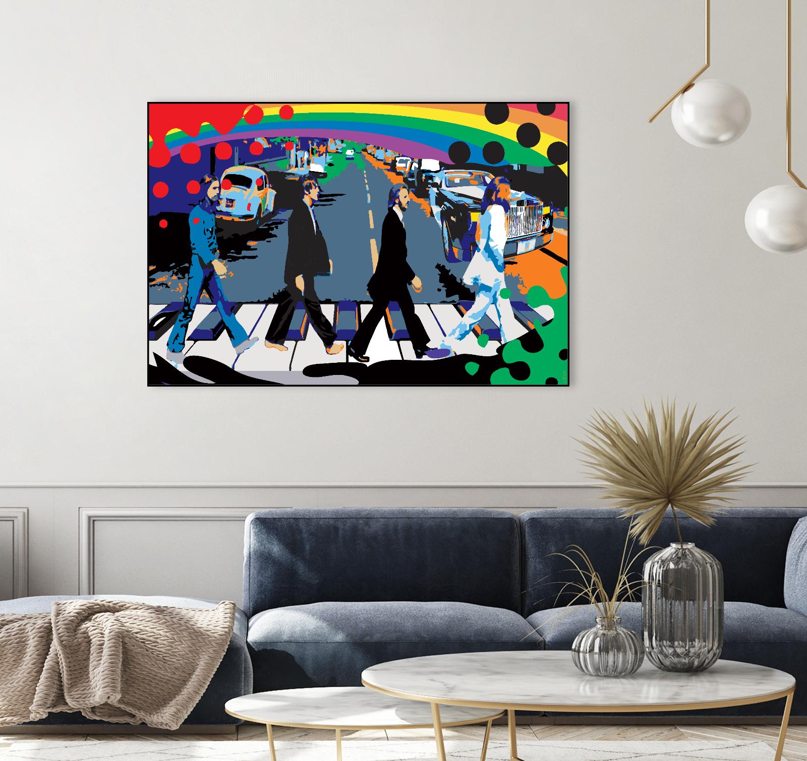 Sisters John Lennon by Ray Lengelé on GIANT ART - red digital john lennon