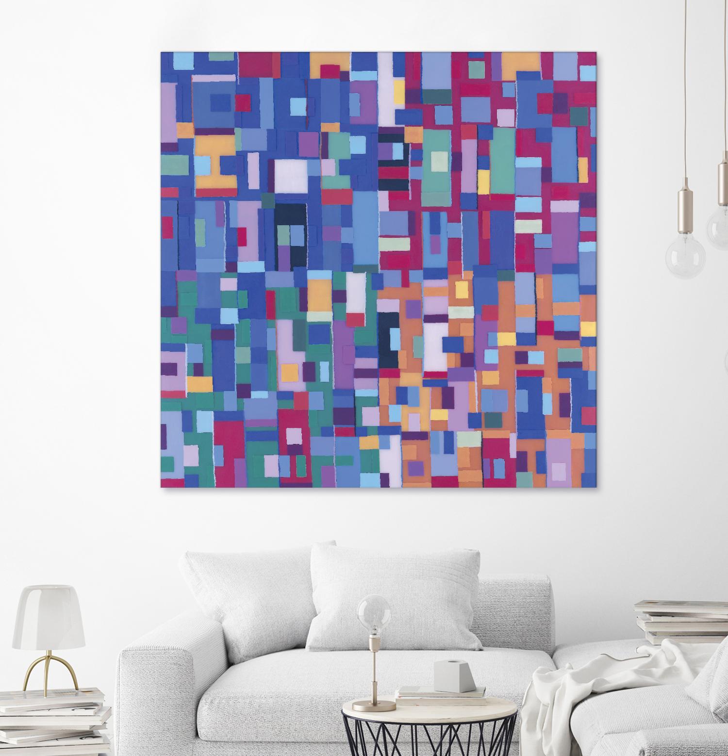 IN STAGE - bleu by Celine Cimon on GIANT ART - blue abstract canadian