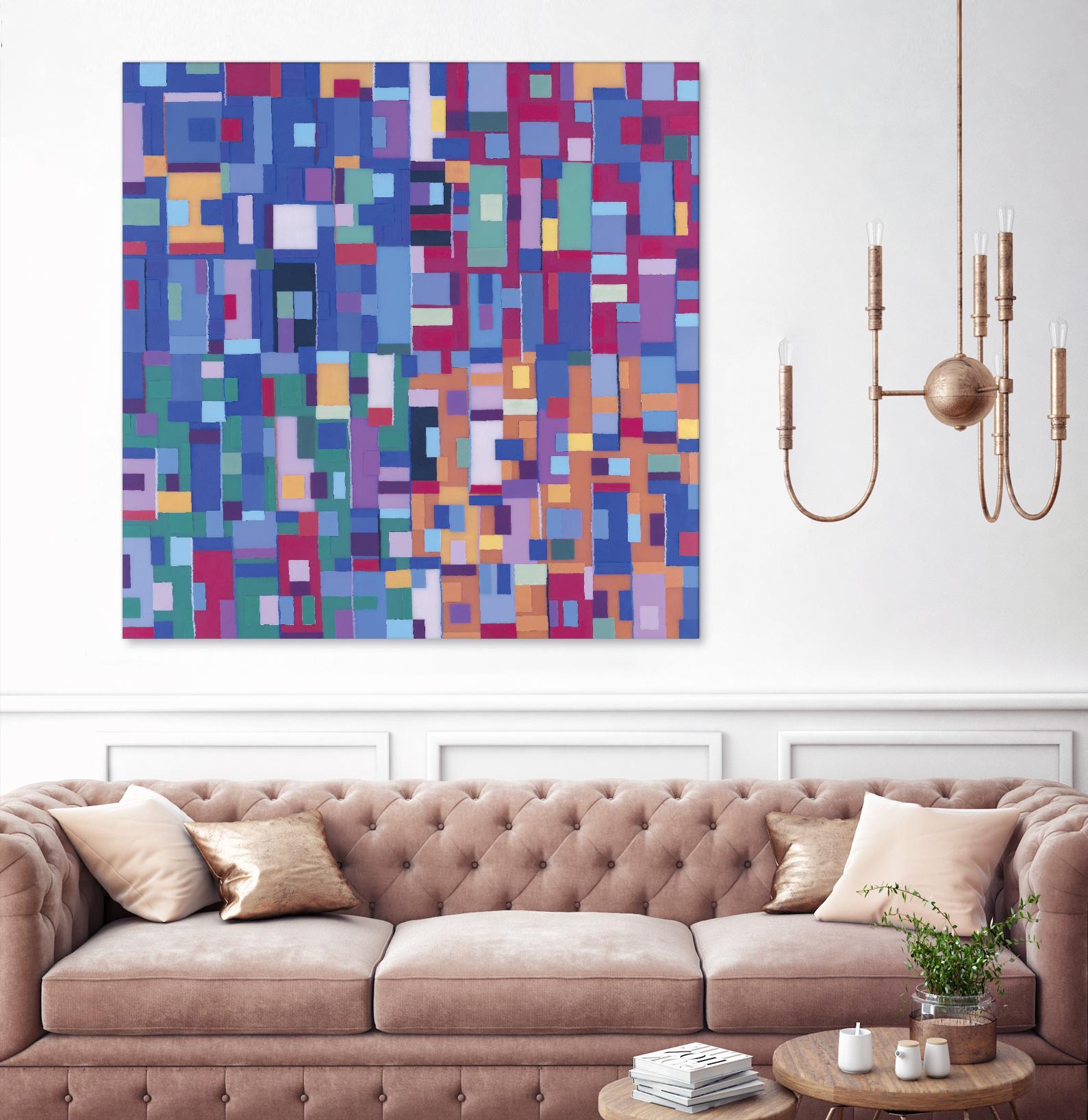 IN STAGE - bleu by Celine Cimon on GIANT ART - blue abstract canadian