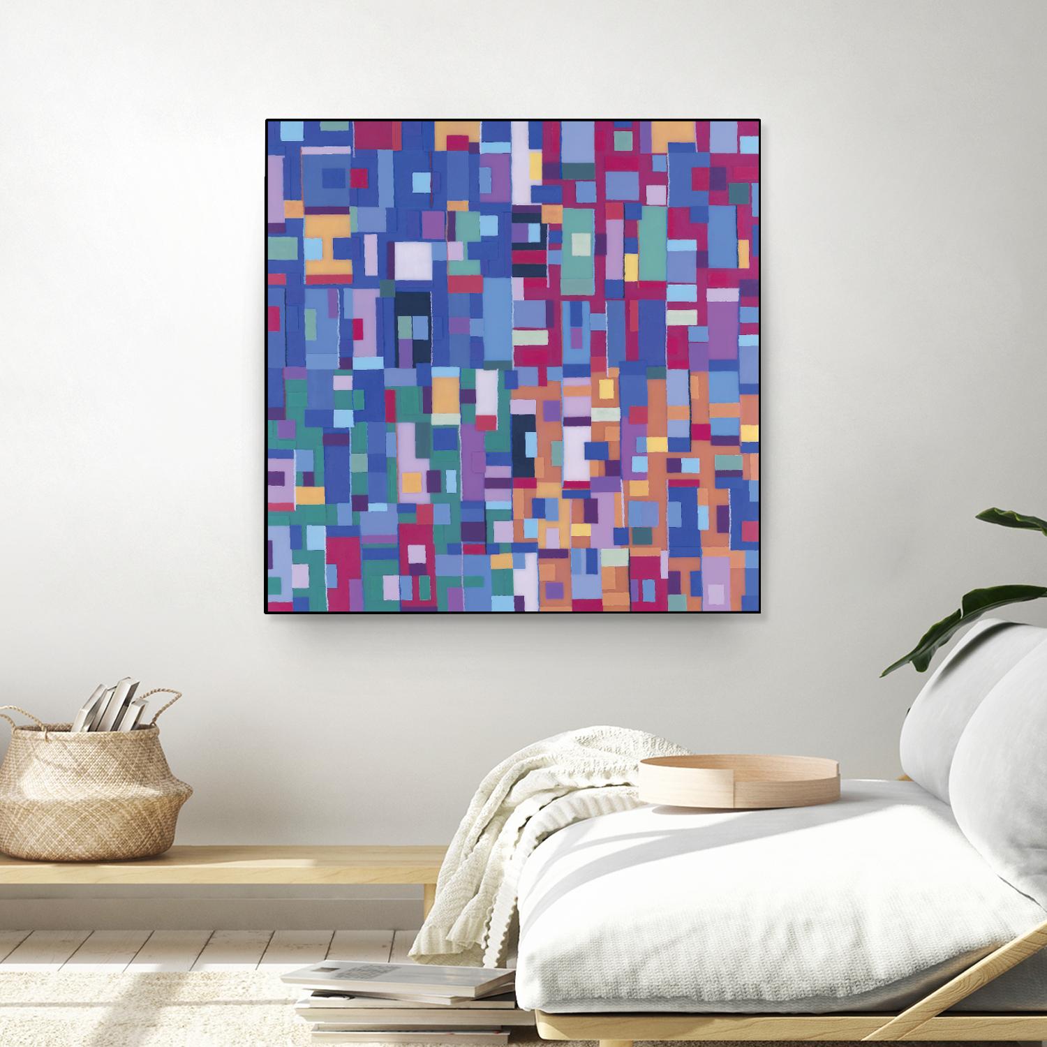 IN STAGE - bleu by Celine Cimon on GIANT ART - blue abstract canadian