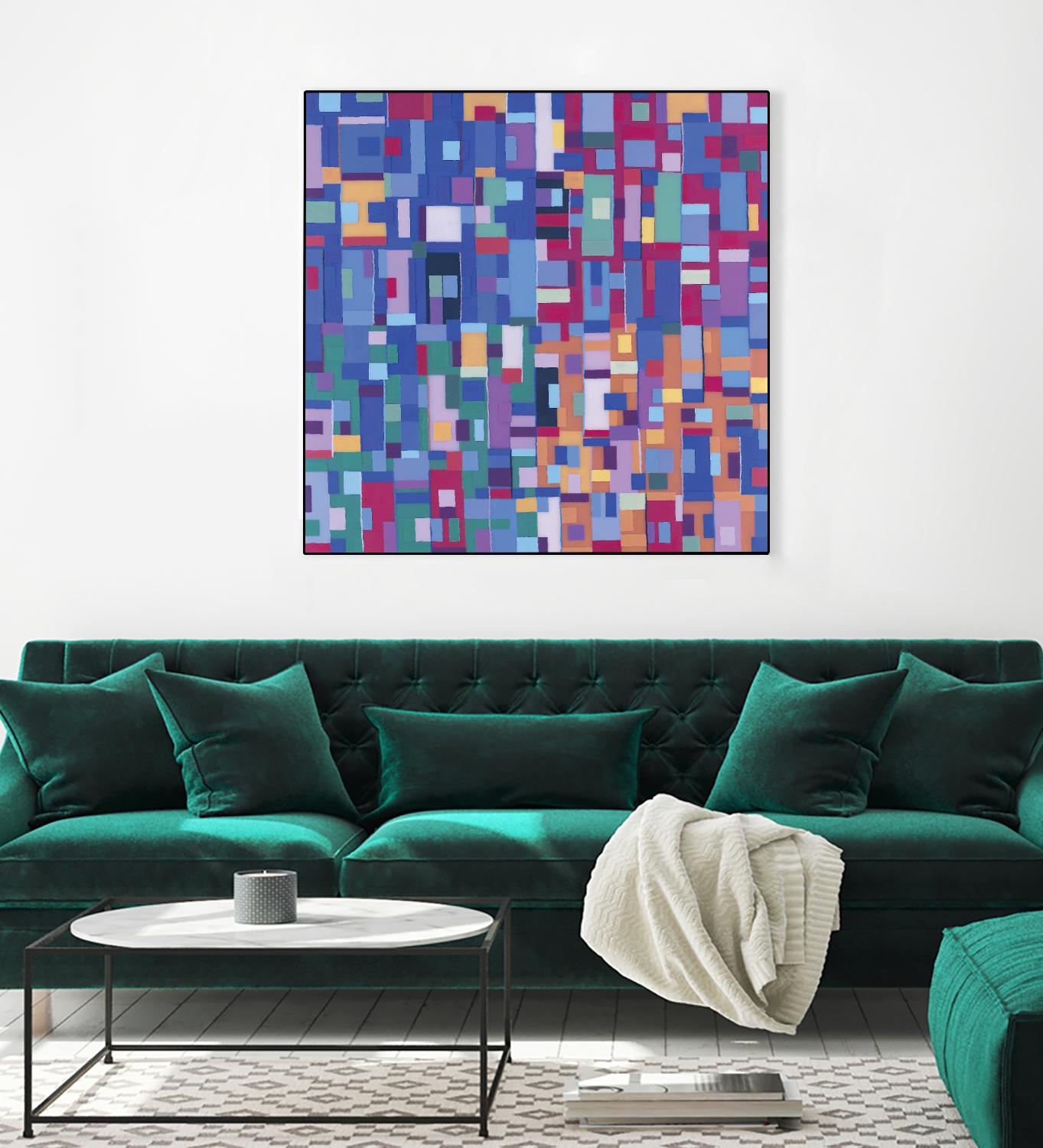 IN STAGE - bleu by Celine Cimon on GIANT ART - blue abstract canadian