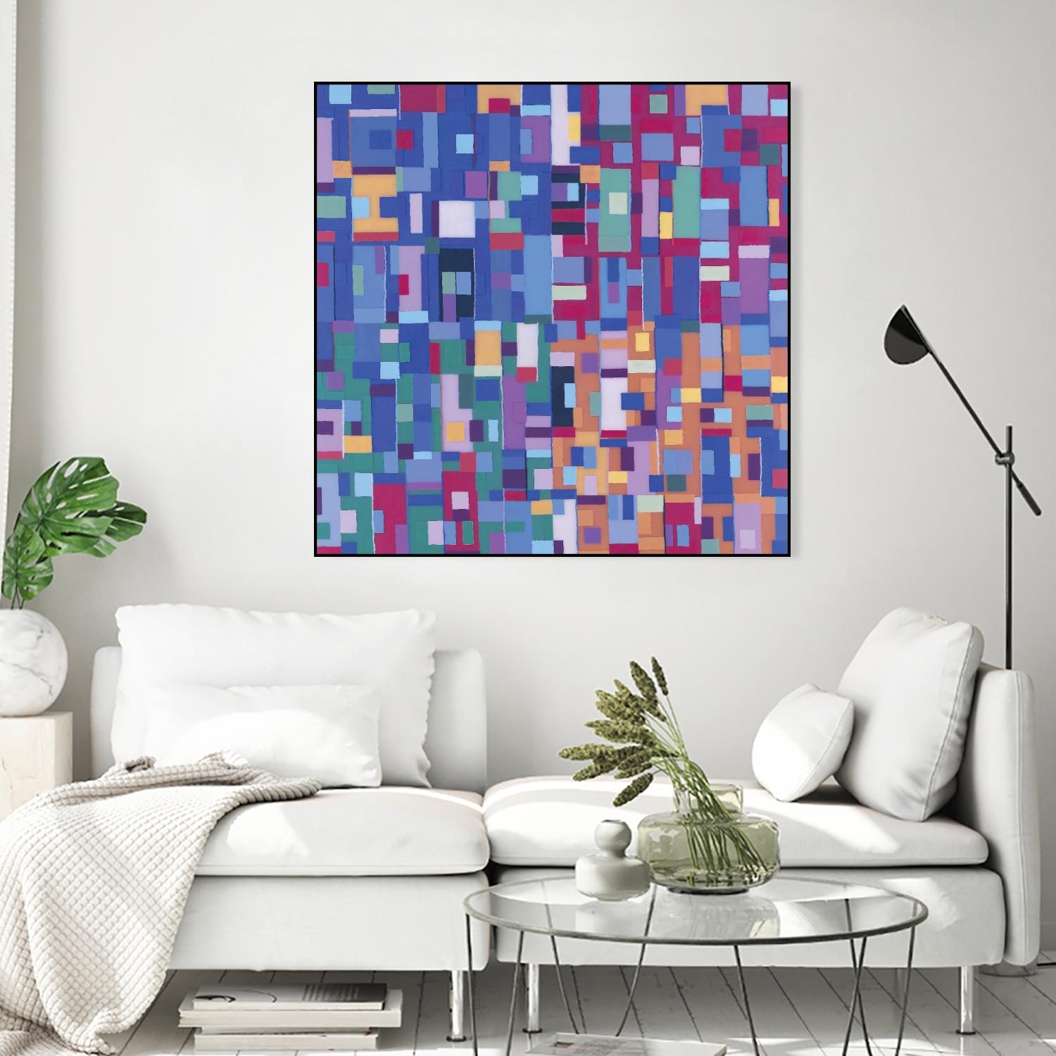 IN STAGE - bleu by Celine Cimon on GIANT ART - blue abstract canadian